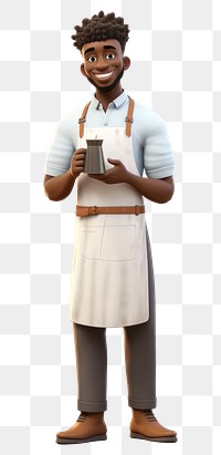 PNG Standing cartoon adult apron. AI generated Image by rawpixel.