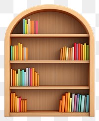 PNG Bookshelf wood furniture bookcase. AI generated Image by rawpixel.