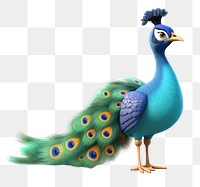 PNG Peacock bird cartoon animal. AI generated Image by rawpixel.