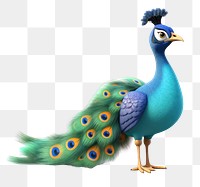 PNG Peacock bird cartoon animal. 