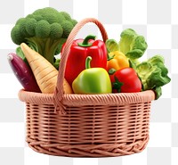 PNG Vegetable basket plant food. AI generated Image by rawpixel.