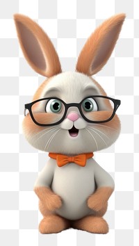 PNG Glasses figurine cartoon animal. 