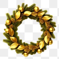 PNG Christmas jewelry wreath plant. 