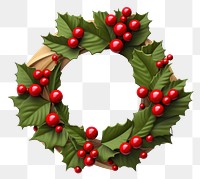 PNG Wreath christmas food white background. AI generated Image by rawpixel.