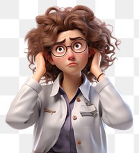 PNG Portrait clothing glasses cartoon. 