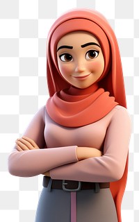 PNG Smiling cartoon adult woman. 