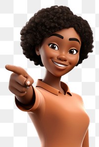 PNG Smiling cartoon adult woman. 