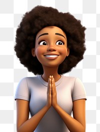 PNG Smiling cartoon adult woman. 