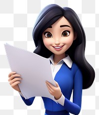 PNG Smiling cartoon adult woman. AI generated Image by rawpixel.