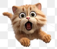 PNG Cartoon mammal animal kitten. AI generated Image by rawpixel.