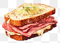 PNG Sandwich meat food beef. AI generated Image by rawpixel.