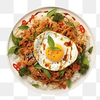 PNG Plate meal food egg. AI generated Image by rawpixel.