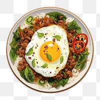 PNG Food egg plate fried. AI generated Image by rawpixel.