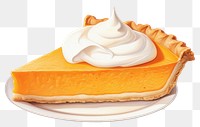PNG Dessert pumpkin cream plate. AI generated Image by rawpixel.
