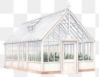 PNG Greenhouse architecture gardening building. AI generated Image by rawpixel.
