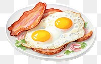 PNG Breakfast plate food egg. AI generated Image by rawpixel.