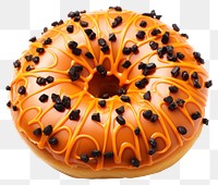 PNG Halloween donut orange dessert bagel food. 