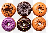 PNG Halloween donuts food  confectionery. 