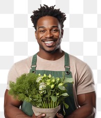 PNG Gardening portrait flower smile. 