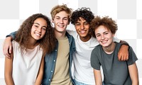 PNG Laughing portrait white background togetherness. 