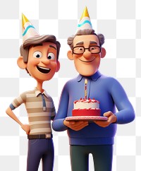 PNG Birthday dessert cartoon adult. AI generated Image by rawpixel.