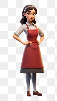 PNG Cartoon adult apron woman. AI generated Image by rawpixel.