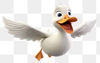 PNG Duck cartoon animal flying. 