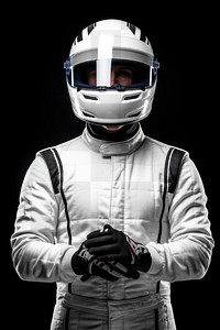 Race driver, png transparent mockup