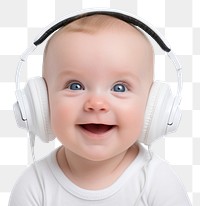 PNG Headphones baby portrait headset. 