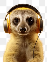 PNG Headphones meerkat wildlife animal. 