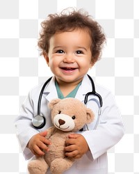 PNG Portrait doctor baby toy