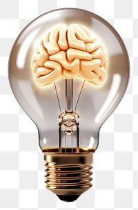 PNG Light lightbulb brain lamp. 