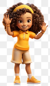 PNG Afro cartoon doll cute. AI generated Image by rawpixel.