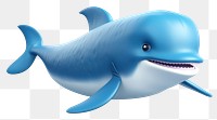 PNG Whale dolphin cartoon animal. 