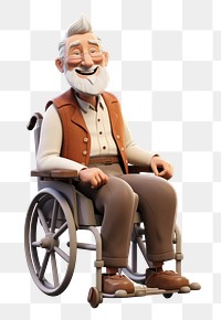 PNG Wheelchair sitting cartoon  