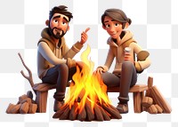 PNG Fire campfire bonfire cartoon. AI generated Image by rawpixel.