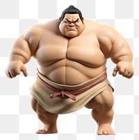 PNG Cartoon sumo white background bodybuilding. 