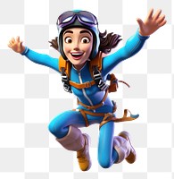 PNG Skydiving adventure cartoon  