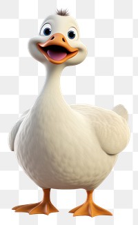 PNG Cartoon animal goose white. 