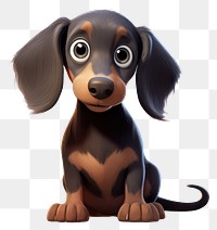 PNG Dachshund cartoon animal mammal. 