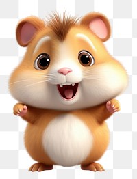 PNG Hamster figurine cartoon rodent. AI generated Image by rawpixel.