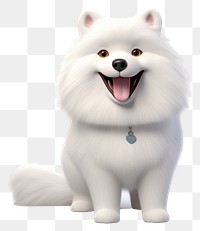 PNG Samoyed mammal animal white. 