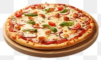 PNG Pizza food white background mozzarella. AI generated Image by rawpixel.