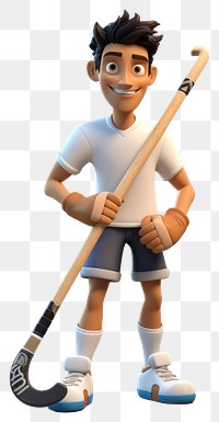 PNG Hockey cartoon sports white background. AI generated Image by rawpixel.