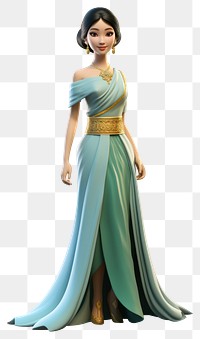 PNG Dress figurine fashion cartoon. AI generated Image by rawpixel.