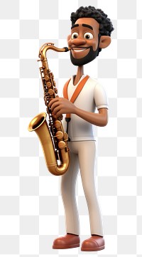 PNG Saxophone cartoon white background saxophonist. 