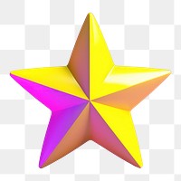 PNG Purple yellow blue star. 