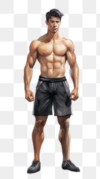 PNG Shorts adult determination bodybuilding. 