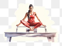 PNG Sports adult yoga cross-legged. AI generated Image by rawpixel.