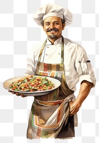 PNG Chef plate adult transparent background. 